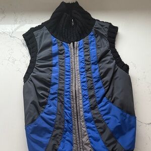 Free People Stylish Blue Gray Black Sleeveless Vest